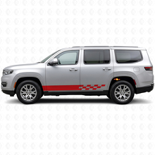 Checkered Stripes Side Vinyl Decal for Jeep Wagoneer 2022+_3