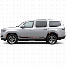 Checkered Flag Side Stripes Vinyl Decal for Jeep Wagoneer 2022+_3