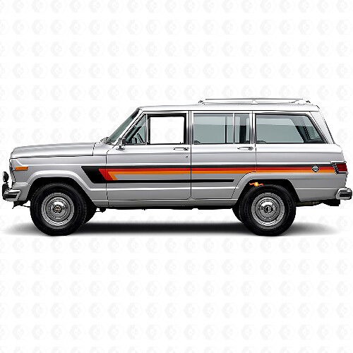 Triple Stripes Door Side Vinyl Decal for Jeep Wagoneer 1963-1991_1