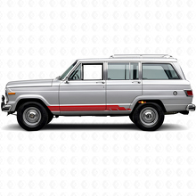 Curved Stripes Side Vinyl Decal Kit for Jeep Wagoneer 1963-1991_3
