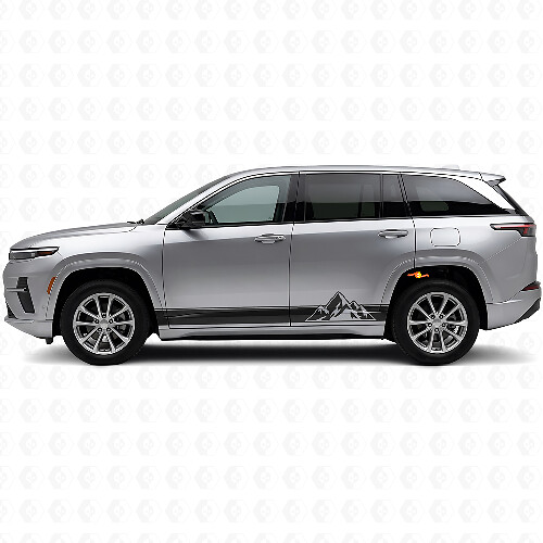 Mountains Style Stripes Side Vinyl Decal for Jeep Wagoneer S 2024+_1