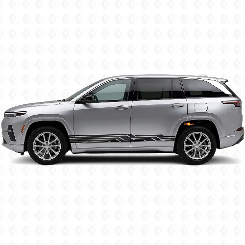 Intertwined Stripes Side Vinyl Decal for Jeep Wagoneer S 2024+_1