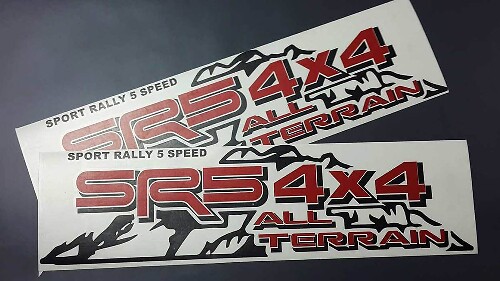 Toyota SR5 4x4 All Terrain Mountain Side Vinyl Decal Set