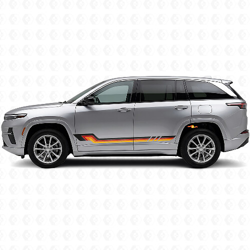 Vintage Style Side Stripes Vinyl Decal for Jeep Wagoneer S 2024+