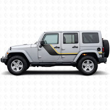 Twin Stripes Side Vinyl Decal for Jeep Wrangler JK 2007-2018_2