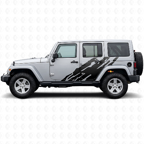 Mud Splash Graphic Side Vinyl Decal for Jeep Wrangler JK 2007-2018_1