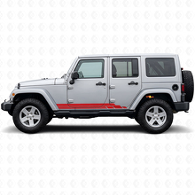 Curved Stripes Side Vinyl Decal Kit for Jeep Wrangler JK 2007-2018_3