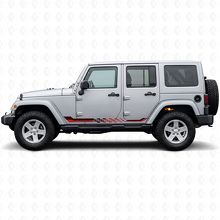 Checkered Flag Side Stripes Vinyl Decal for Jeep Wrangler JK 2007-2018_3