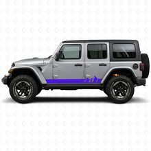 Mountains Wide Stripes Side Vinyl Decal for Jeep Wrangler JL 2018+_2