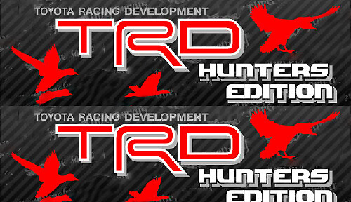 2 TOYOTA TRD HUNTER EDITION DECAL ALL TERRAIN DECAL Mountain TRD racing development side vinyl decal sticker
