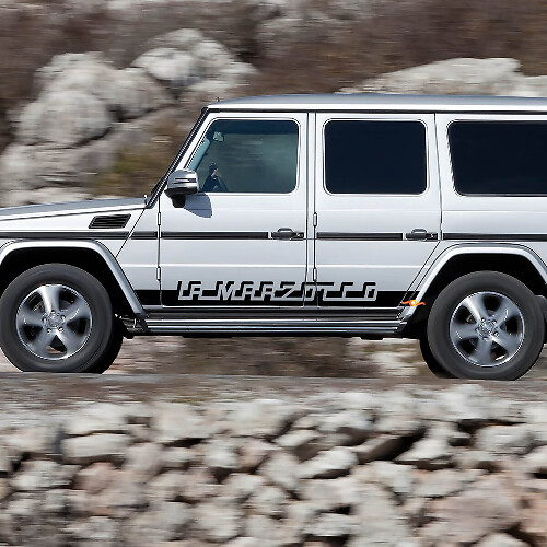 Custom Text Racing Stripes Side Vinyl Decal Sticker for Mercedes-Benz G-Class