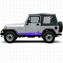 Mountains Wide Stripes Side Vinyl Decal for Jeep Wrangler YJ 1987-1995_2