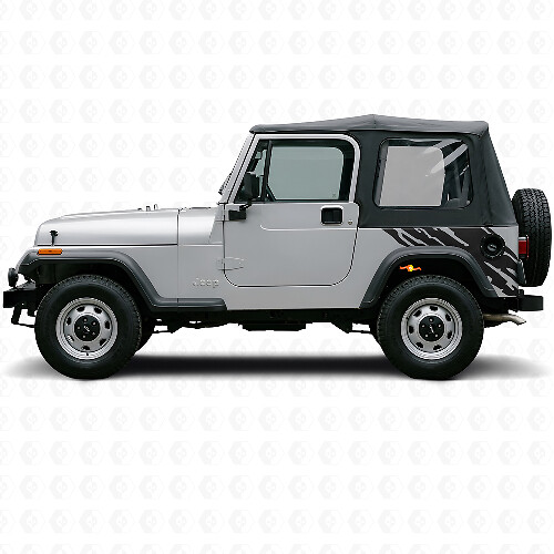 Mud Splash Graphic Rear Side Vinyl Decal for Jeep Wrangler YJ 1987-1995_1