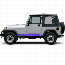 Intertwined Stripes Side Vinyl Decal for Jeep Wrangler YJ 1987-1995_2