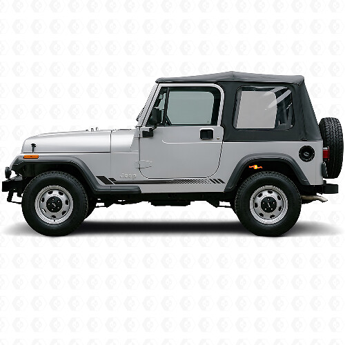 Honeycomb Stripes Side Vinyl Decal for Jeep Wrangler YJ 1987-1995