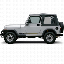 Curved Lines Rocker Panel Vinyl Decal for Jeep Wrangler YJ 1987-1995_2