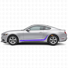 Custom Decorated Stripes Side Vinyl Decal Kit for Musclecar Mustang_2