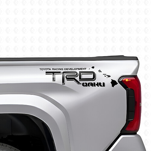 TRD Oahu Hawaii Bed Side Vinyl Decal Kit for Toyota Trucks
