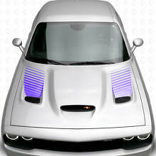 Thinning Striped Hood Vent Insert Vinyl Decal Kit for Dodge Challenger 2015+_2