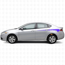 Sharpened Curved Side Stripes Vinyl Decal for Dodge Dart 2013+_2