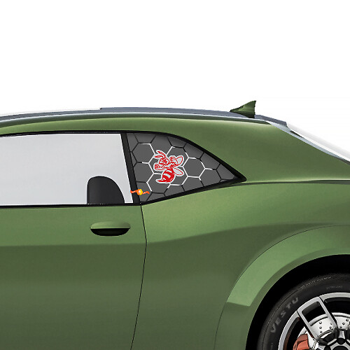 Angry Hornet Side Window Vinyl Decals For Dodge Challenger _1