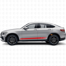 Racing Style Side Stripes Vinyl Decal For Mercedes-Benz AMG GLC-Class C253_4