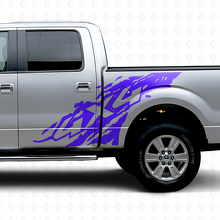 4x4 Mud Splash Side Vinyl Decal Kit For Musclecar Truck 2009-2012_2
