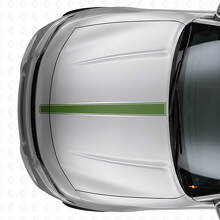 Thin Outline Hood Stripe Vinyl Decal for Dodge Charger_3