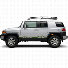 Mountain Style Rocker Panel Stripes Vinyl Decal For Toyota FJ Cruiser_3