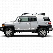 Mountain Style Rocker Panel Stripes Vinyl Decal For Toyota FJ Cruiser_5