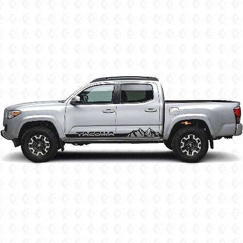 Mountain Style Rocker Panel Stripes Vinyl Decal For Toyota Tacoma 2016-2023_1