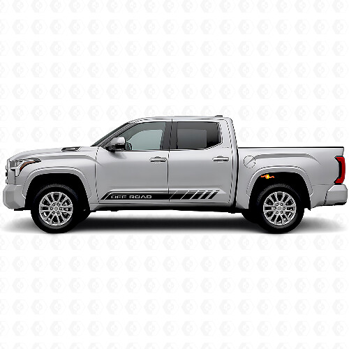 Off Road Lettering Rocker Panel Stripes Vinyl Decal For Toyota Tundra 2022+_1