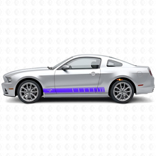 Horse Logo Rocker Panel Stripes Vinyl Decal Kit for Musclecar Musclecarmodel 2010-2014_2