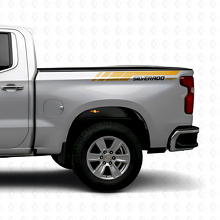 Silverado RST Rear Side Stripes Vinyl Decal Kit For Chevrolet Silverado 2019-2023_4