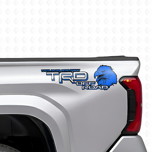 TRD Off Road Eagle Rear Side Vinyl Decal Set for Toyota Trucks