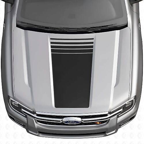 Center Strobe Hood Stripe Vinyl Decal Kit For Musclecar Ranger 2024-26_1