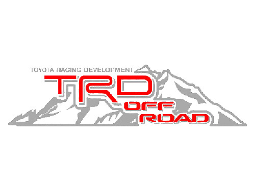 2 TOYOTA TRD OFF  Mountain  TRD racing development side vinyl decal sticker