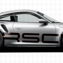 Porsche 911 Huge Side Logo Decal Sticker with outline_2
