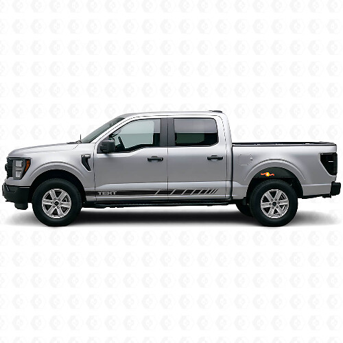 Custom Checkered Side Stripes Vinyl Decals Kit for Musclecar truck 2021-26_1