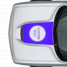 Custom Lettering Hood Vent Vinyl Decal for Dodge Challenger 2015+_2
