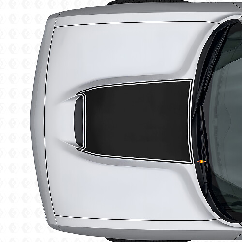 Blackout Outline Hood Vinyl Decal for Dodge Challenger 2015+_1