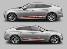 Sportback Techno Style Rocker Panel Stripes Vinyl Decal Kit for Audi A5_3