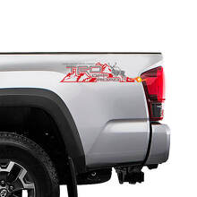 2 TOYOTA TRD OFF-ROAD Mountain DEER TRD racing development side vinyl decal sticker
 3