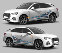 Q3 Logo & Abstract Side Stripes Vinyl Decal Kit for Audi Q3 2019 _3