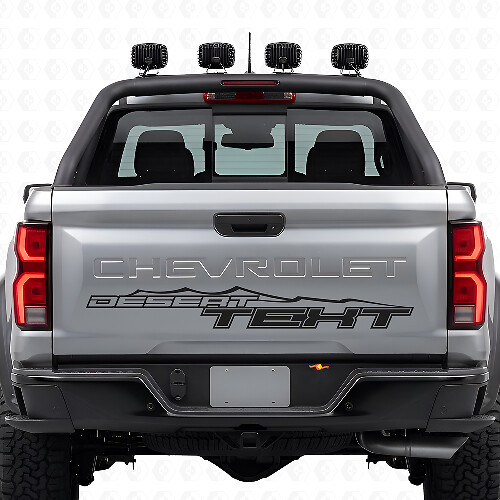 Desert Style Custom Text Tailgate Vinyl Decal for Chevrolet Colorado ZR2 _1
