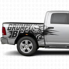 Grumpy Bee Splash Style Side Vinyl Decal Kit for Dodge Ram Truck_2