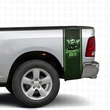 Grumpy Bee Honeycomb Style Bedside Vinyl Decal Kit for Dodge Ram Truck_3