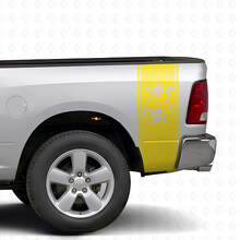 Grumpy Bee Honeycomb Style Bedside Stripes Vinyl Decal Kit for Dodge Ram Truck_5