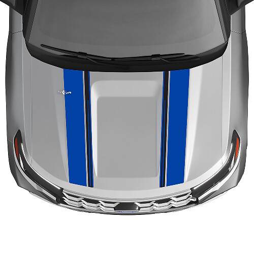 Double Hood Stripes Vinyl Decal Kit for Ford Explorer ST 2020-26