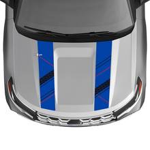 Dual Honeycomb Hood Stripes Vinyl Decal Kit for Ford Explorer ST 2020-26_3